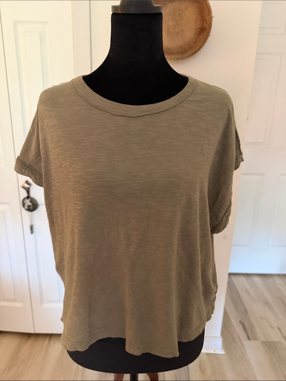 We The Free Olive Green Relaxed Crewneck Short Sleeve Tee
